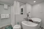 Master en-suite soaker tub and shower